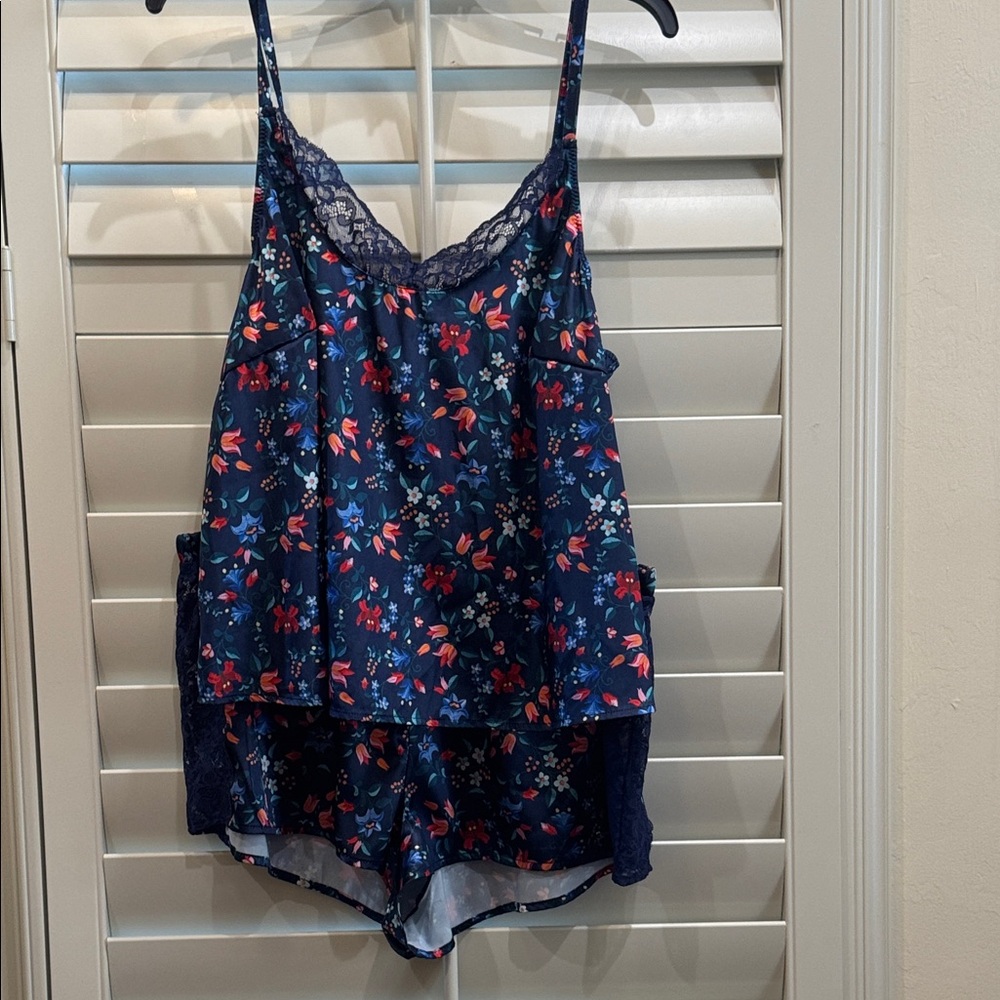 Adore Me 2 Pc Floral Lace Pajama Set